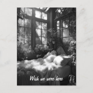 Das Gartenboudoir B&W-Foto Postkarte