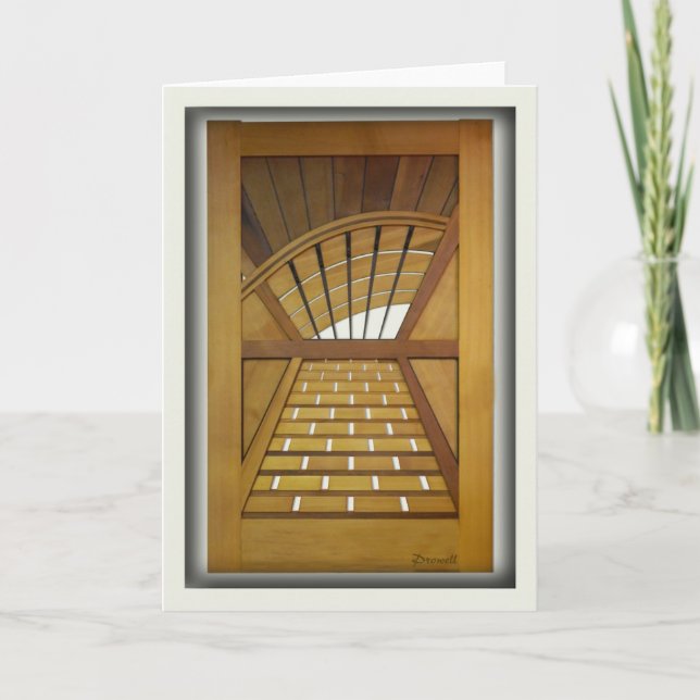 Das Gartentor#211 Prowell Holzarbeit Karte (Vorderseite)