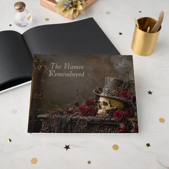 Das Gästebuch 'The Names Remembered' Gothic Hallow (Vorderseite Offen)