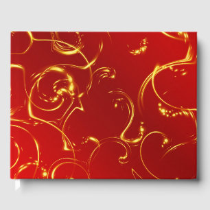 Das Gästebuch von Red gold Wedding, die festliche 