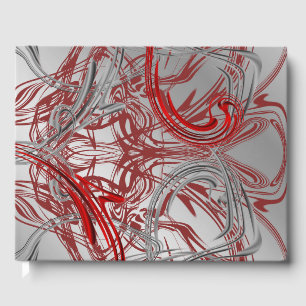 Das Gästebuch von Red Silver Wedding, festliche De