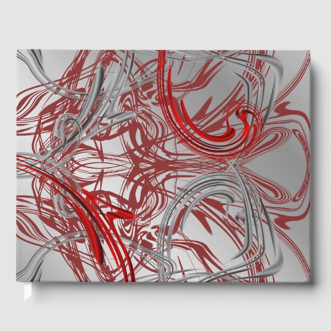 Das Gästebuch von Red Silver Wedding, festliche De (Vorderseite)