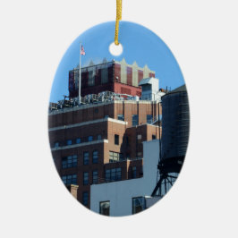 Das Gebäude der alten Hafenbehörde Keramik Ornament