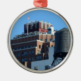 Das Gebäude der alten Hafenbehörde Silbernes Ornament