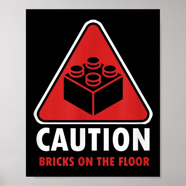 Das Gebäude "Funny Warning Caution" blockiert Stei Poster (Vorne)
