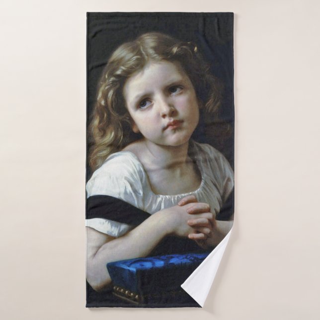 Das Gebet, Bouguereau Badehandtuch (Badehandtuch)