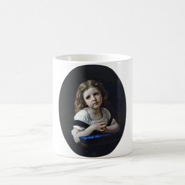 Das Gebet, Bouguereau Kaffeetasse (Mittel)