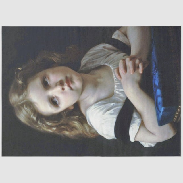 Das Gebet, Bouguereau Seidenpapier (Vorderseite)