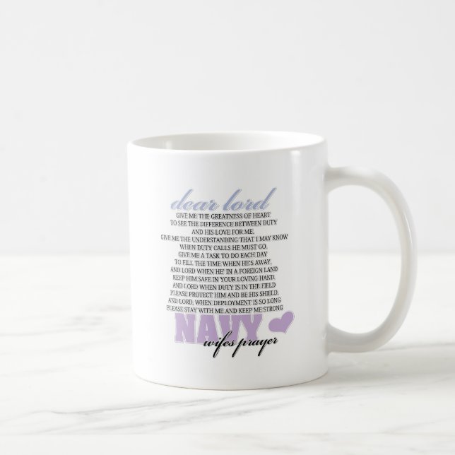 Das Gebet der Marine-Ehefrau Tasse (Rechts)