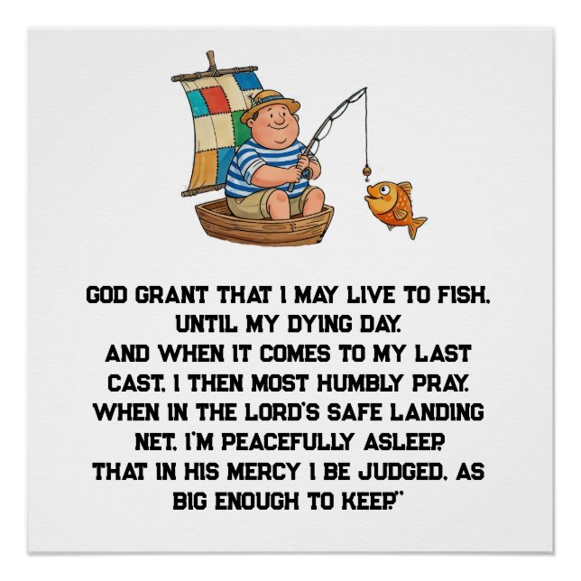 Das Gebet des Fischers Poster (Vorderseite)