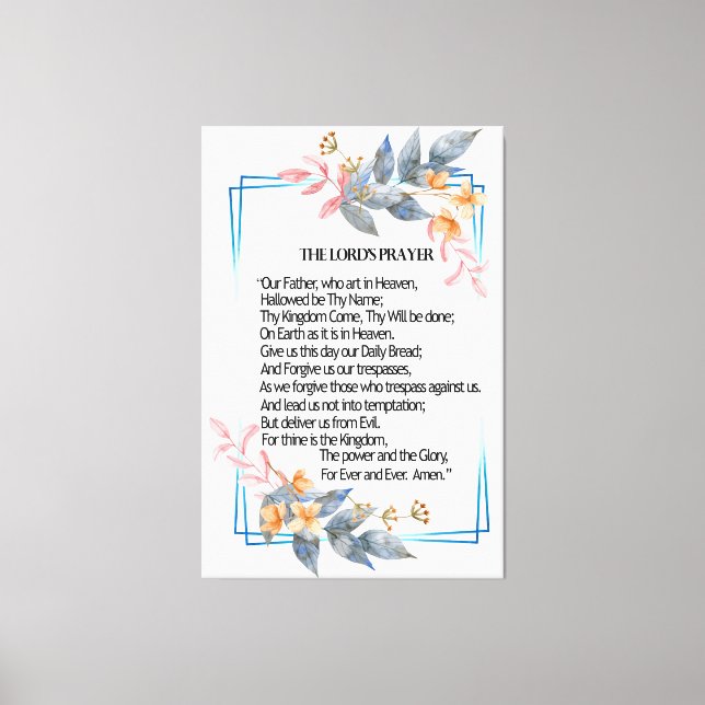 Das Gebet des Herrn Leinwanddruck (Vorderseite)