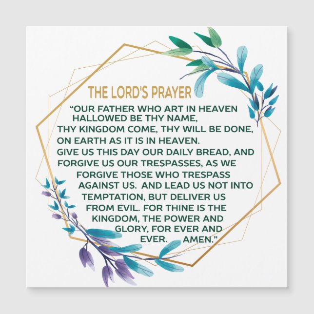 Das Gebet des Herrn Magnetkarte (Vorderseite)