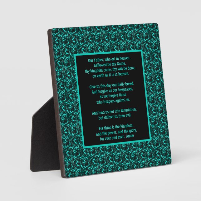 Das Gebet des Herrn Unser Vater Abstrakte Grenze Fotoplatte (Vorderseite)