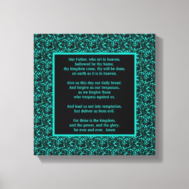 Das Gebet des Herrn Unser Vater Abstrakte Grenze Leinwanddruck (Vorderseite)
