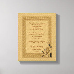 Das Gebet des Herrn Unser Vater Rosenknospe Leinwanddruck