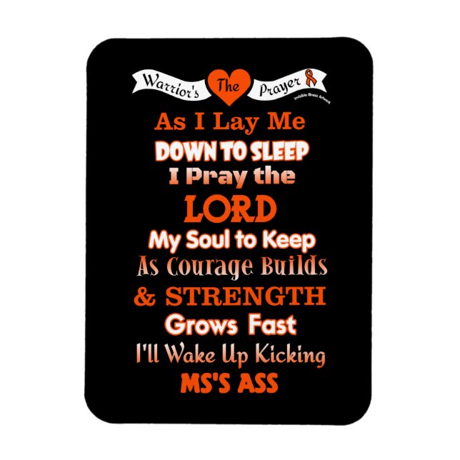 Das Gebet des Kriegers...MS Magnet (Vertikal)