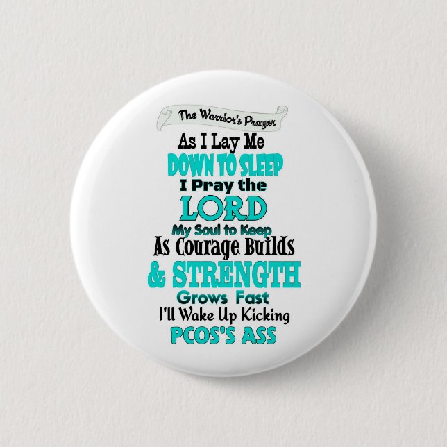 Das Gebet des Kriegers...PCOS Button (Vorderseite)