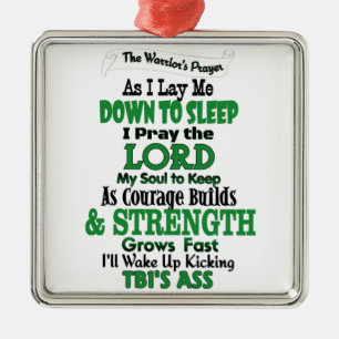Das Gebet des Kriegers TBI Silbernes Ornament