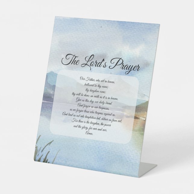 Das Gebet des traditionellen Herrn Sockelschild (Vorderseite)