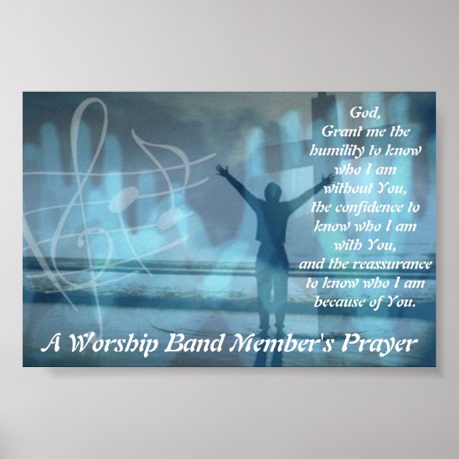 Das Gebet eines Worship-Band-Mitglieds Poster (Vorne)