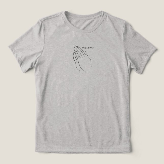 Das Gebet ist der Weg zum Frieden Tri-Blend Shirt (Design Vorderseite)