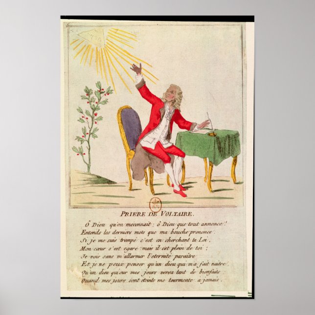 Das Gebet von Voltaire Poster (Vorne)