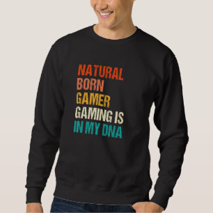 Das Geborene Gamer Gaming ist in meinem DNA-Retro- Sweatshirt