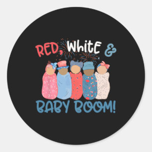 Das Geborene, sonnige Rot- und Babyzimmer Runder Aufkleber