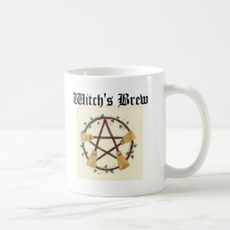 Das Gebräu Besen Pentagram Hexe Kaffeetasse