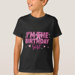 Das Geburtstagsmädchen rosa Leopard Gepard Tier T-Shirt