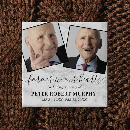 Das Gedächtnismarble-Memorial-Foto lieben Button