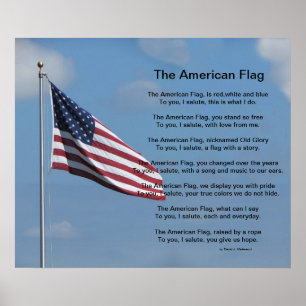 Das Gedicht der amerikanischen Flagge Poster