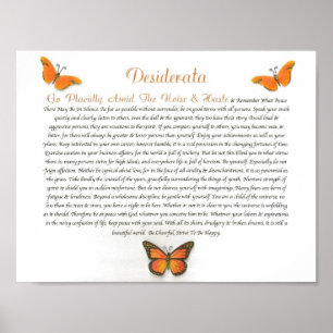 Das Gedicht der Desiderata von Max Ehrmann Poster