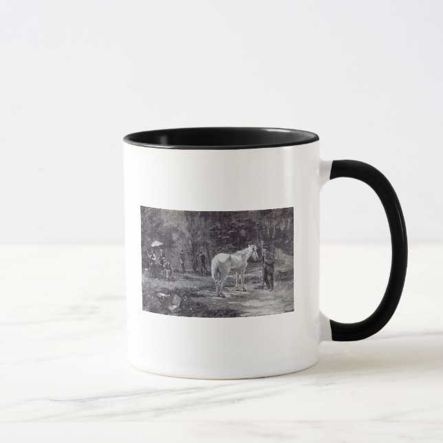 Das geduldige Modell, "von der Freizeit-Stunde", Tasse (Rechts)