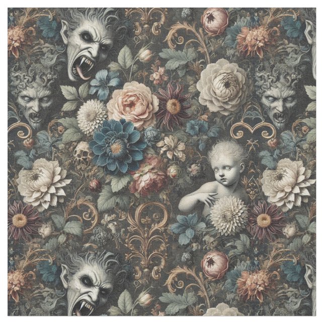 Das gefallene Kinderzimmer - gotische Klassik Stoff (Nahaufnahme)