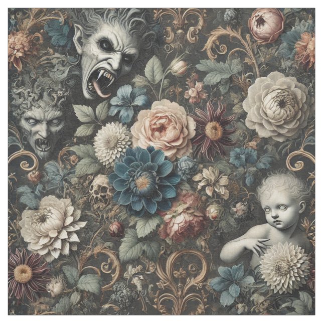 Das gefallene Kinderzimmer - Gotische Statement-Ti Stoff (Muster)