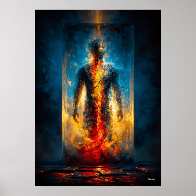 Das Gefängnis des Lichts – Monumentaler Expression Poster (Vorne)