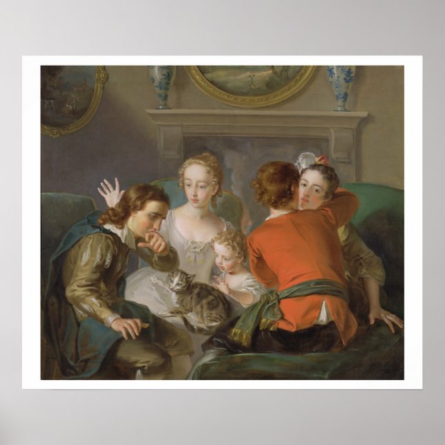 Das Gefühl der Touch, c.1744-47 (Öl auf Leinwand)  Poster (Vorne)