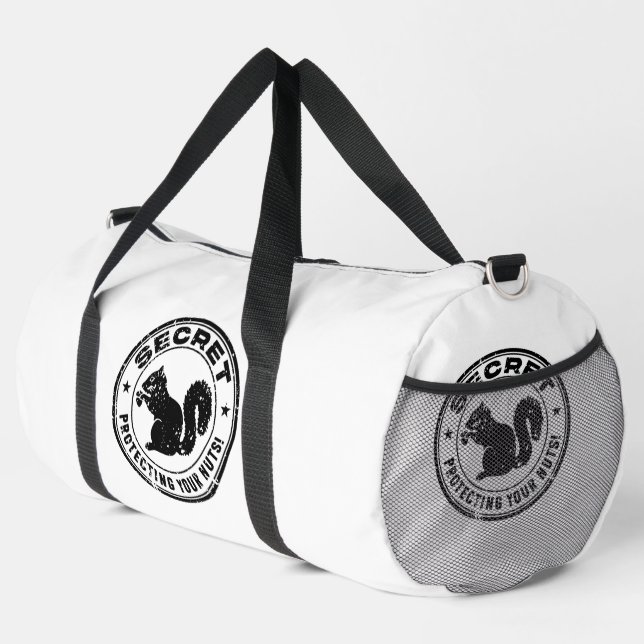 Das geheime Eichhörnchen "Schützt eure Nüsse" ersc Duffle Bag (Rechte Ecke)