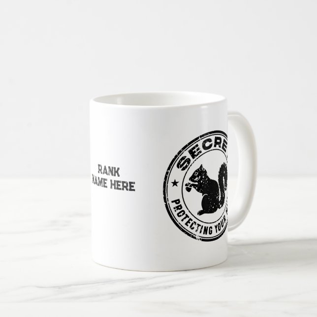 Das geheime Eichhörnchen "Schützt eure Nüsse" ersc Kaffeetasse (VorderseiteRechts)
