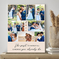 Das geheime Zitat-FotoCollage 9 Hochzeitssbilder