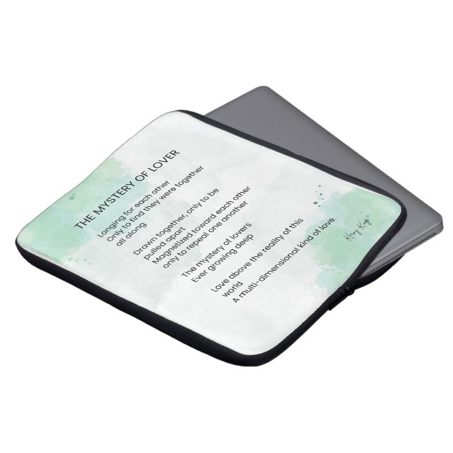 Das Geheimnis der Liebenden - Liebe Gedicht Laptopschutzhülle (Vorne Oben)