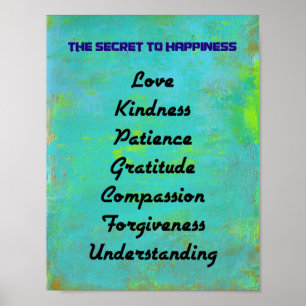 Das Geheimnis glücklicher Typografie Poster