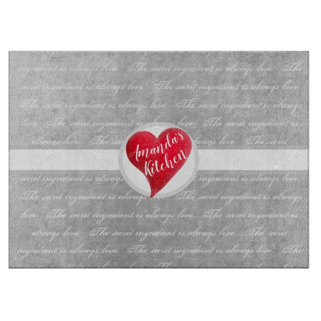 Das Geheimnis ist immer das Herz aus Liebe-Marmor Schneidebrett (Vorderseite)