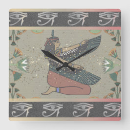 Das geheimnisvolle Auge der ägyptischen Prinzessin Quadratische Wanduhr