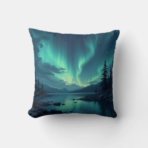 Das geheimnisvolle Aurora-Kissen der Natur Kissen