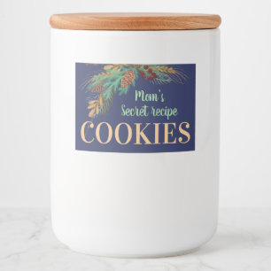Das Geheimrezept der Mama COOKIES. Etikettset Lebensmitteletikett
