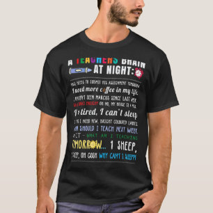 Das Gehirn eines Lehrers Schullehrer T-Shirt