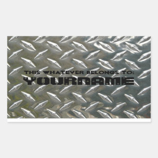 Das gehört... Dein Name! Rechteckiger Aufkleber