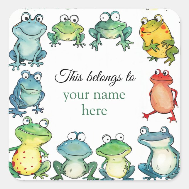 Das gehört quadratischer aufkleber (Vorderseite)